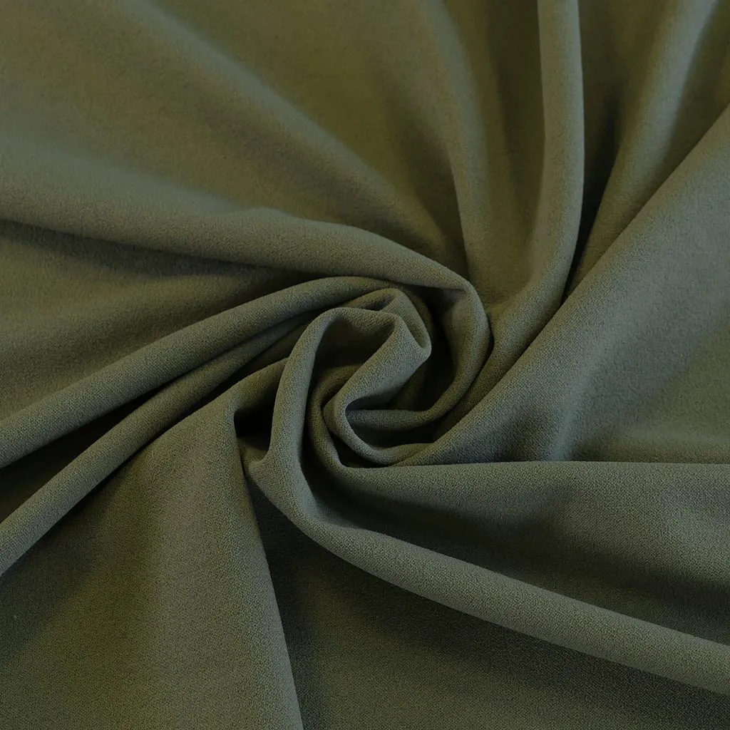 Abbey - Dill Green Light Scuba Stretch Crepe Fabric Sample