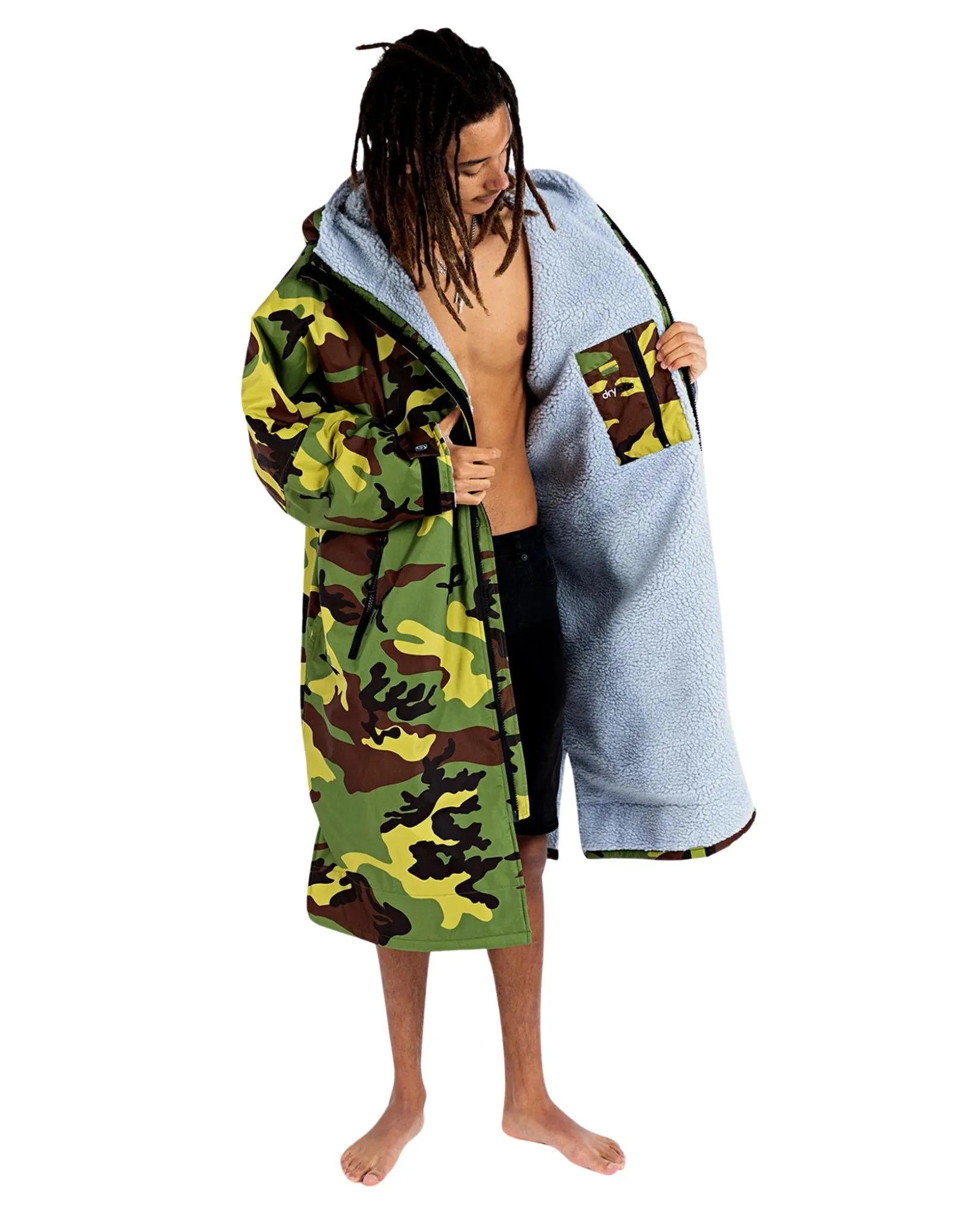 Advance Long Sleeve Adult Robe - Camouflage Grey