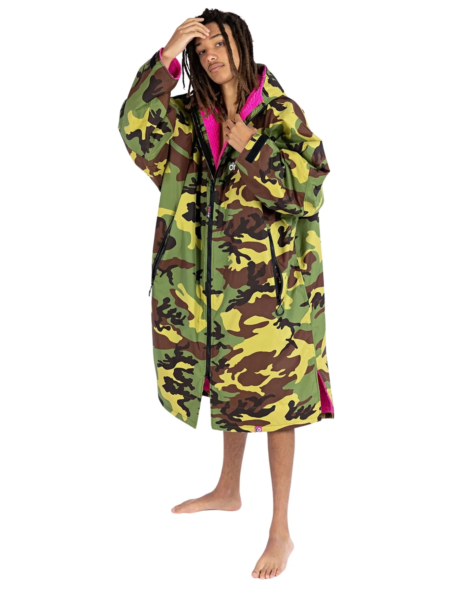 Advance Long Sleeve Adult Robe - Camouflage Pink