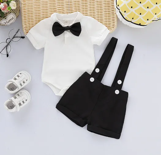 ARCHIE BOW TIE BODYSUIT & OVERALLS