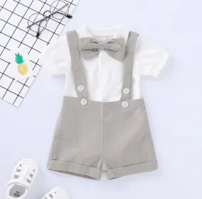 ARCHIE BOW TIE BODYSUIT & OVERALLS