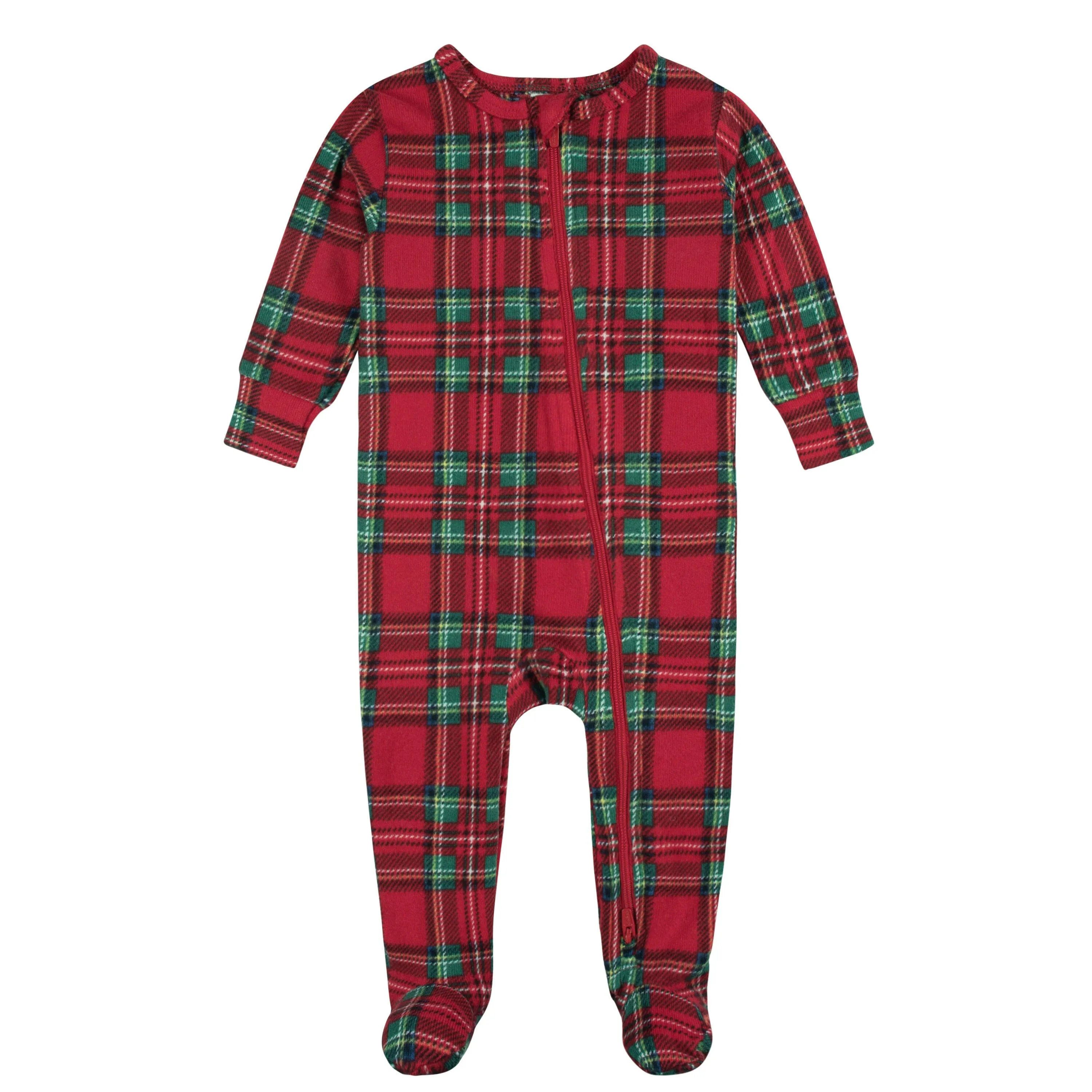 Baby & Toddler Neutral Stewart Plaid Hacci Snug Fit Footed Pajamas