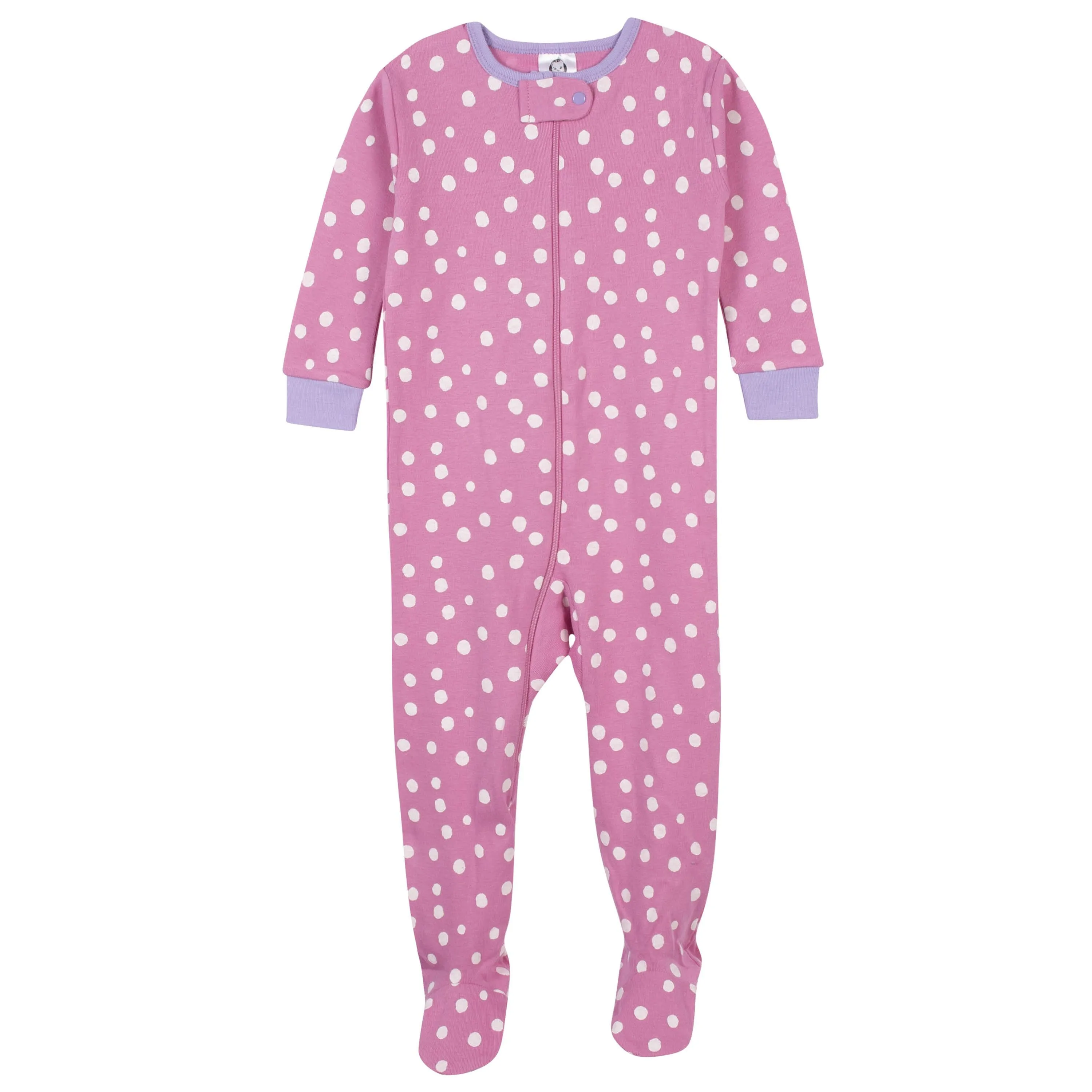 Baby Girls' 2-Pack Organic Reindeer Snug Fit Footed Pajamas