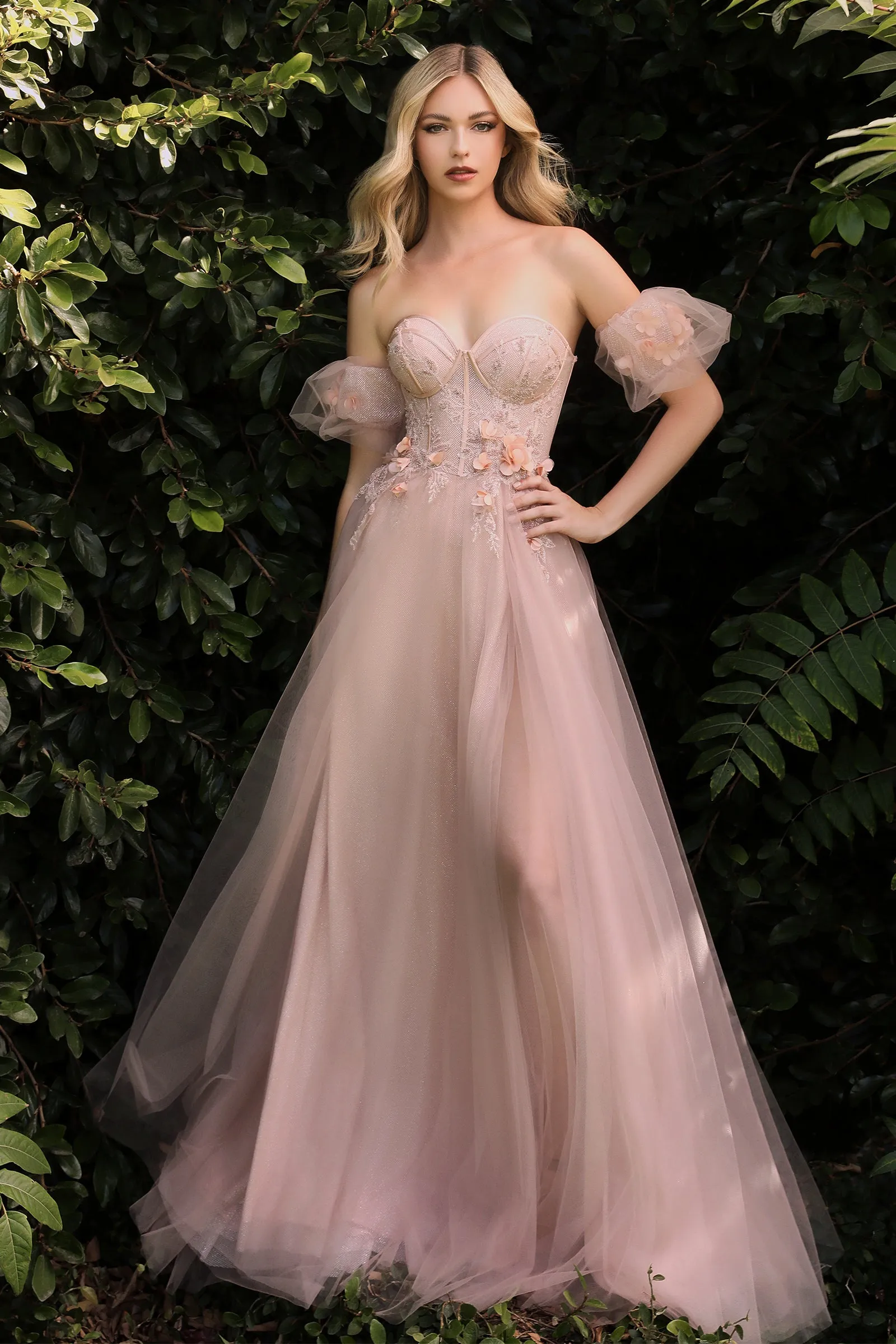 Beau | Strapless Floral Ball Gown | LaDivine CB080