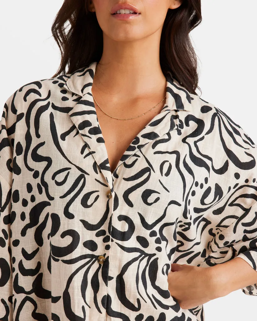 BILLABONG Beach Side Oversized Printed Shirt