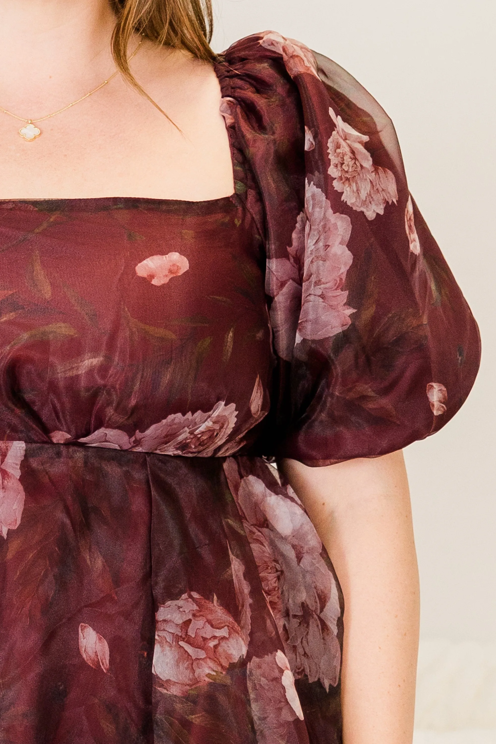 Blossoming Resilience Dress, Wine