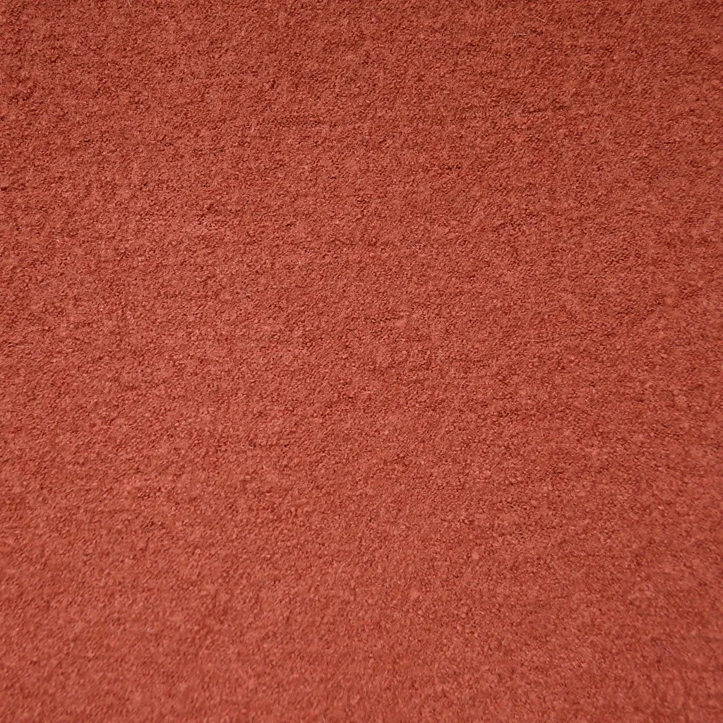 Boiled Wool Blend Coating Terracotta