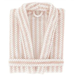 Bubble Stripe Fleece Slipper Robe