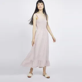 Bunched Top Linen Dress (Petal)