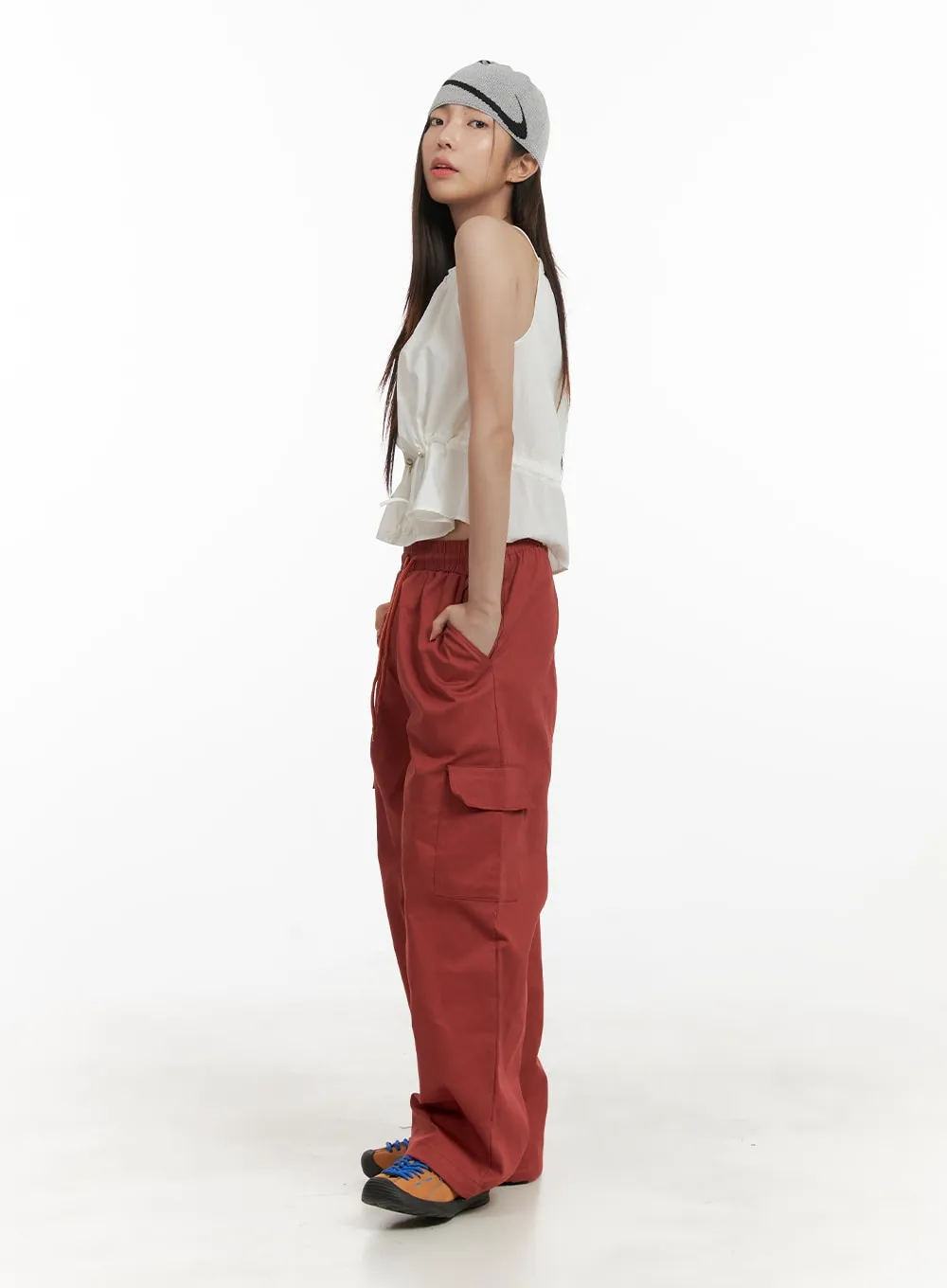 Comfy Cargo Pants (Red) OA429