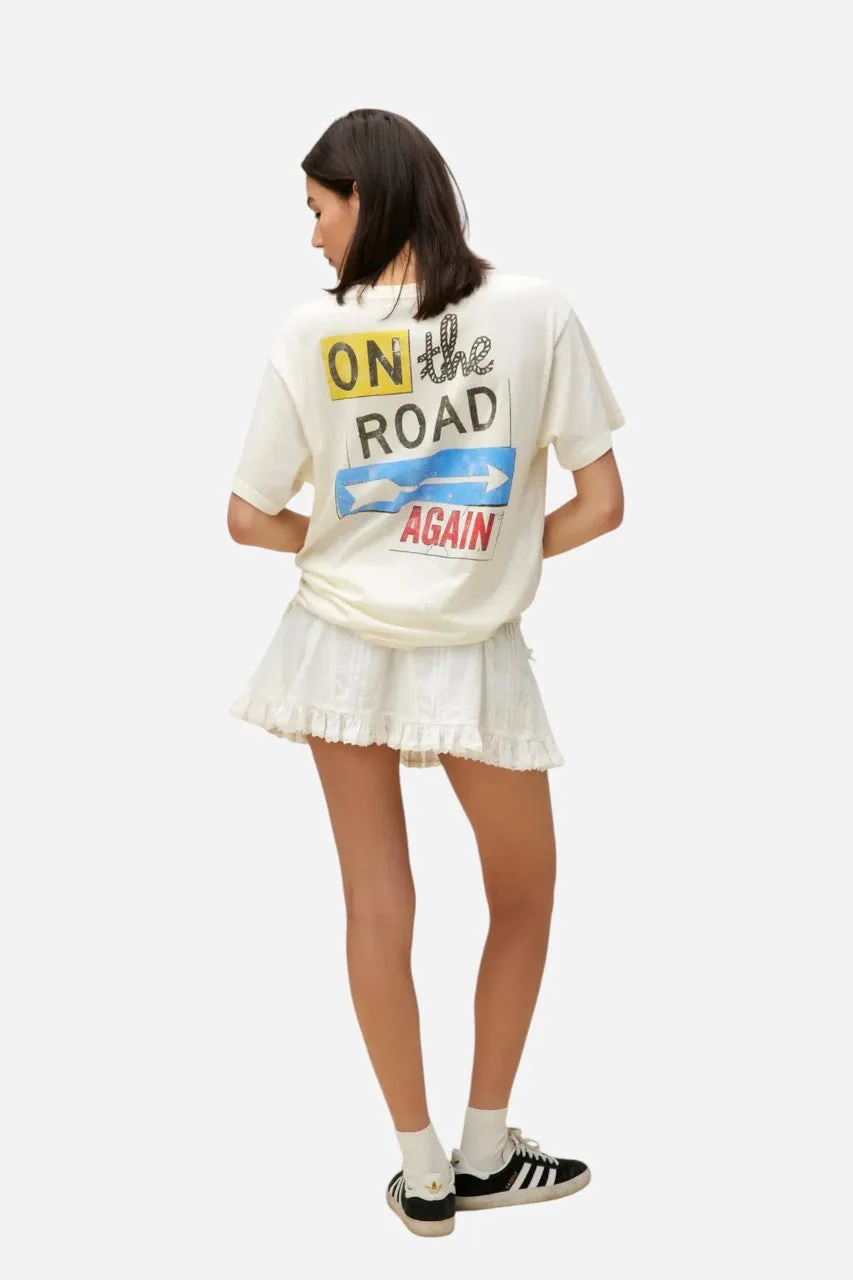 Daydreamer LA Willie Nelson On The Road Again Boyfriend Tee