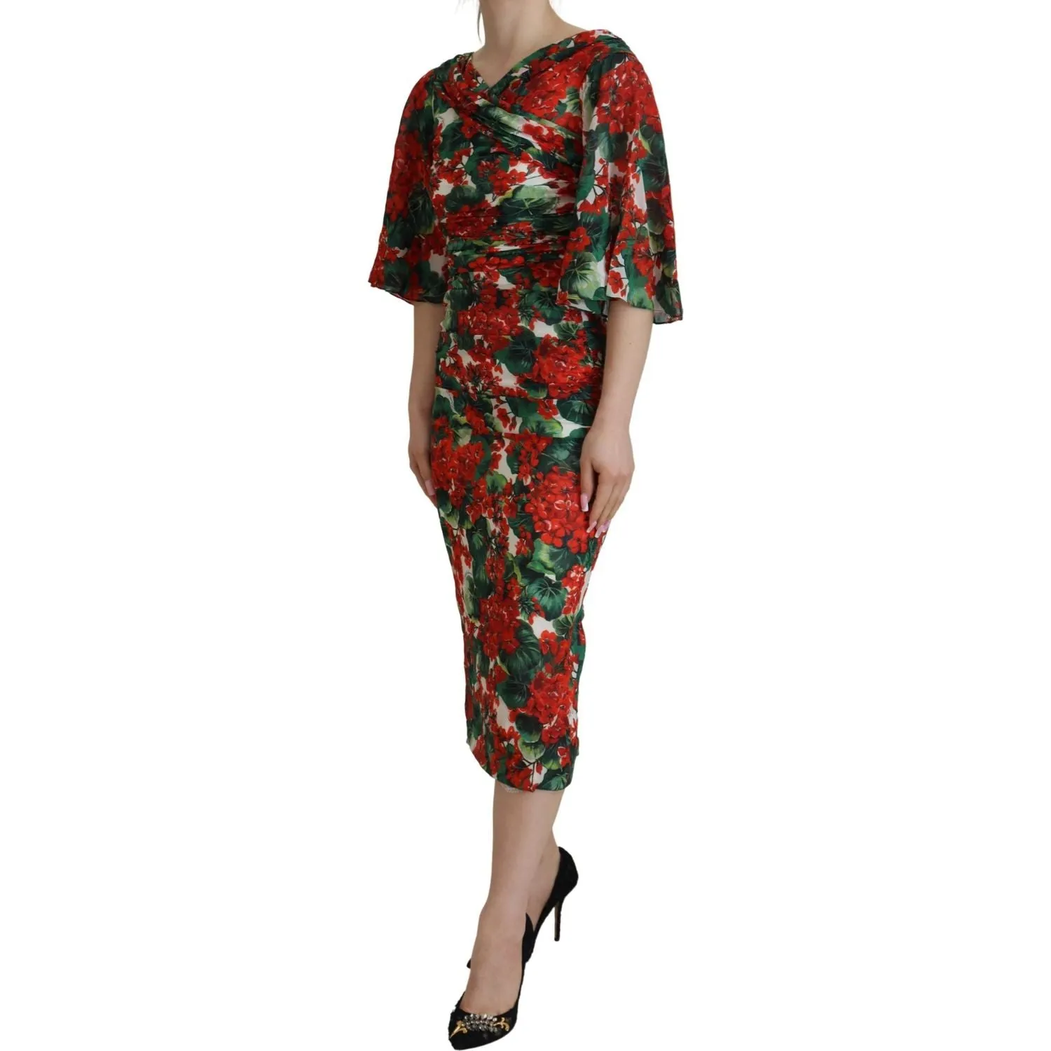 Dolce & Gabbana Enchanting Floral Print Sheath Dress