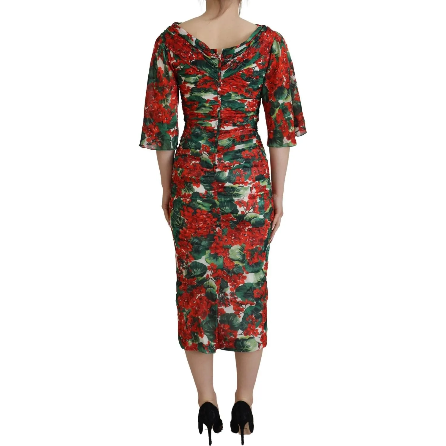 Dolce & Gabbana Enchanting Floral Print Sheath Dress