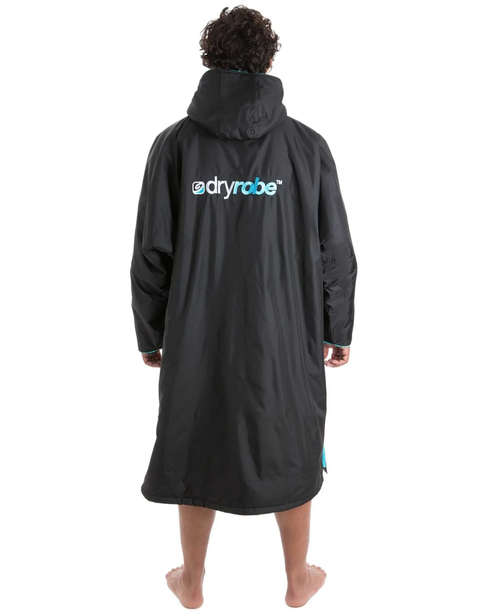 Dryrobe Advance Long Sleeve Adult Robe - Black/Blue