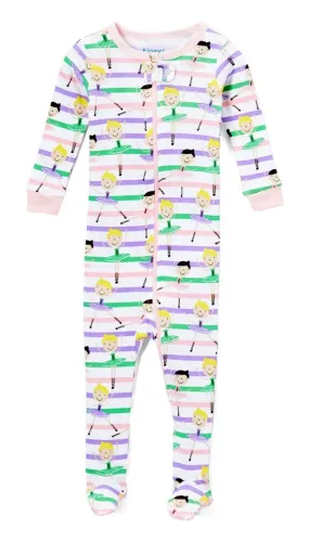 Elowel Baby Girls Footed Ballerina Pajama Sleeper 100% Cotton(Size 6M-5Years)