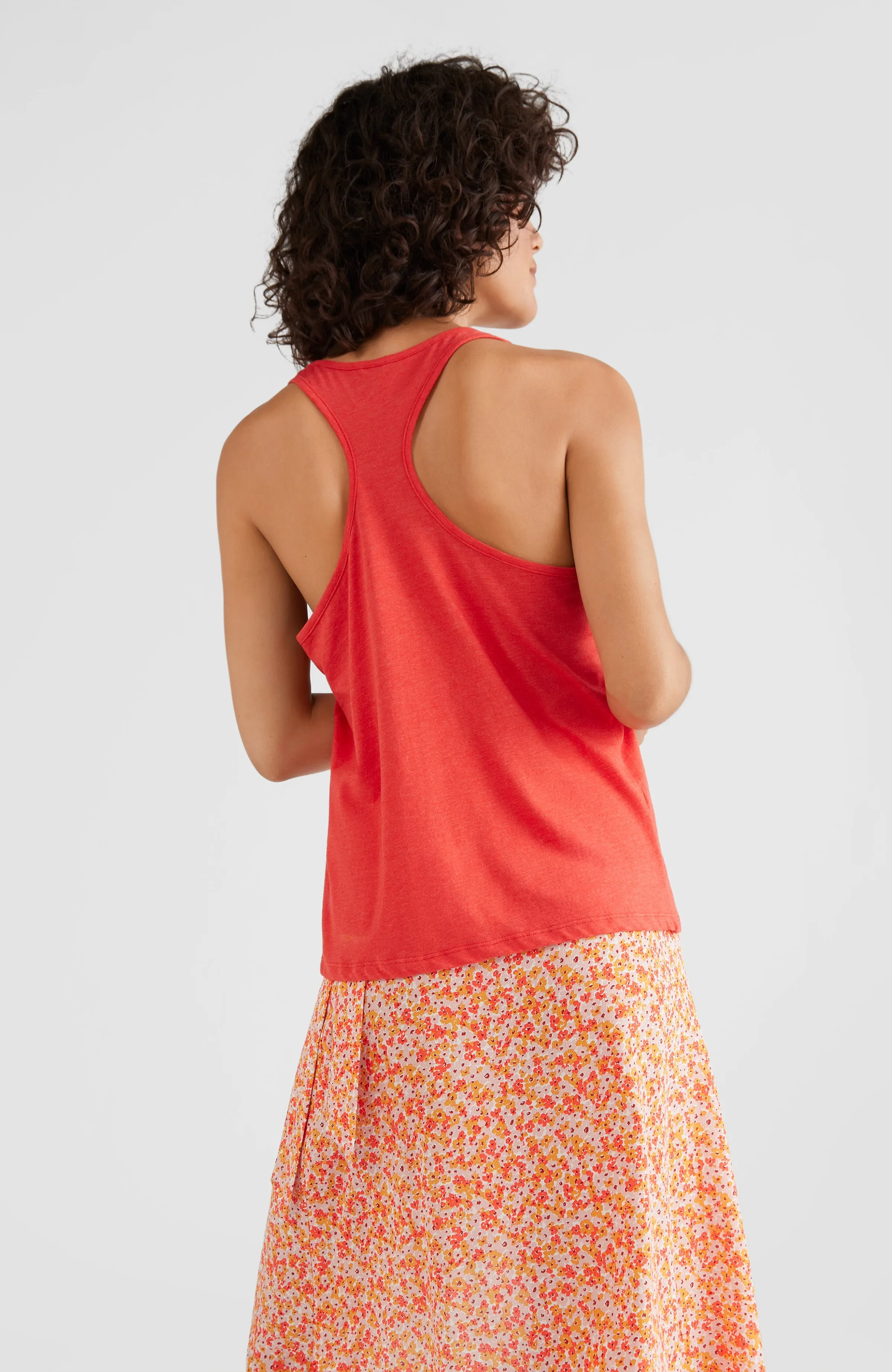 Essentials Racer Back Tanktop | Sunrise Red