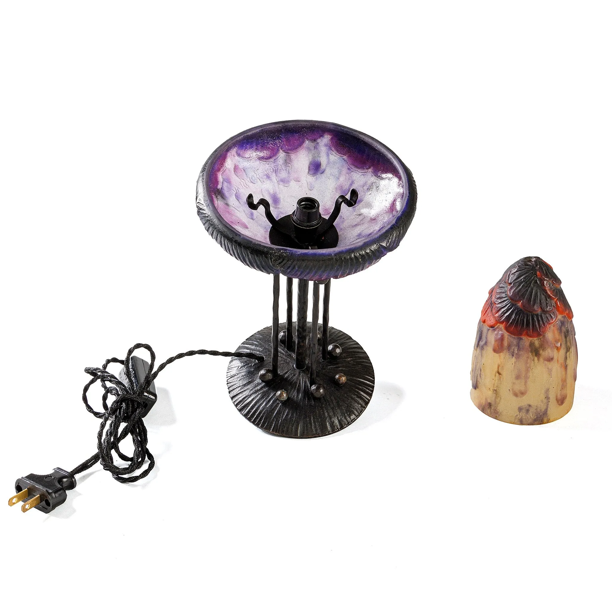 Gabriel Argy-Rousseau Pâte de Verre "Fleurs Tropicales" Table Lamp