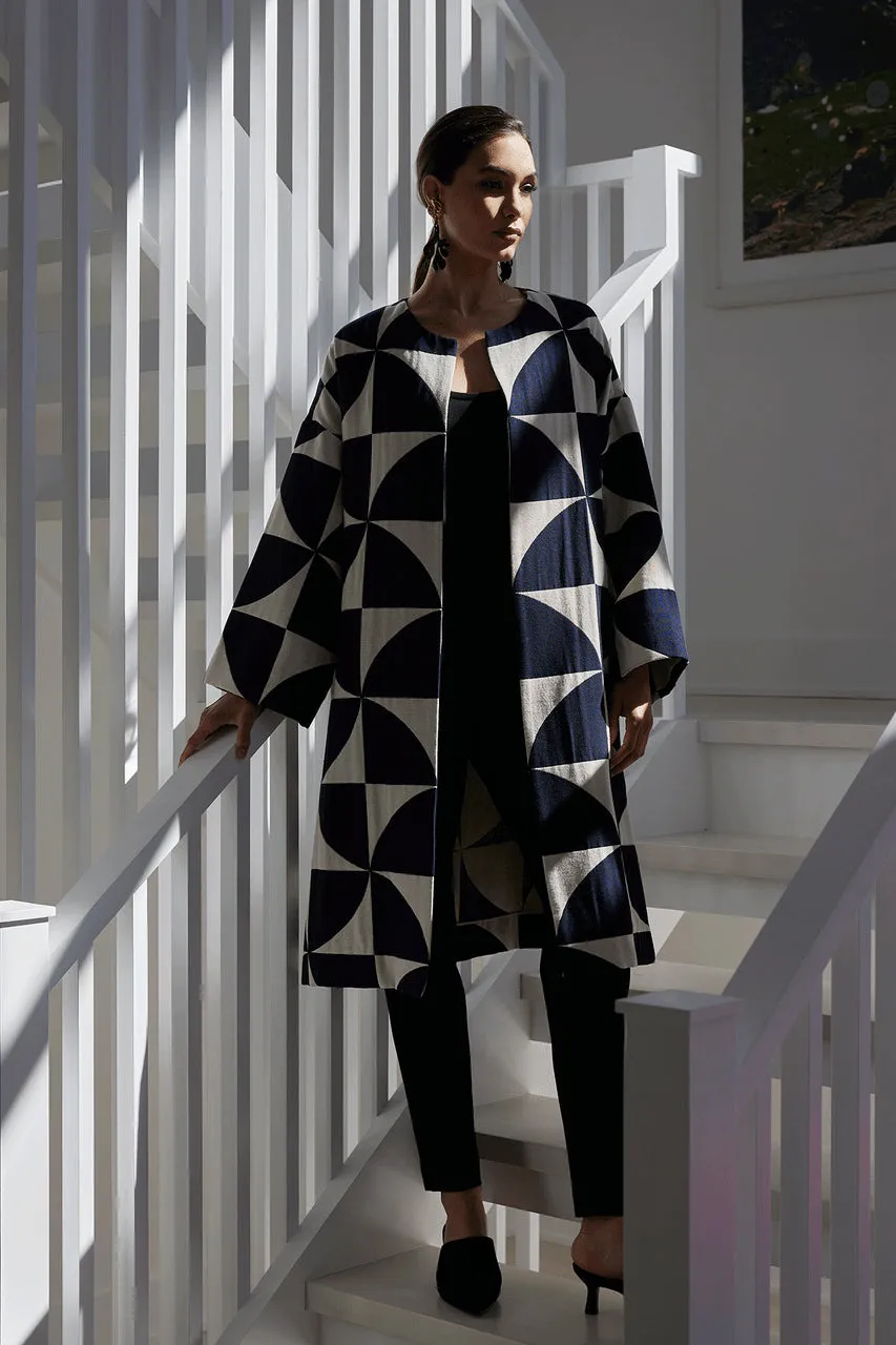 Geo Mod Jacquard Coat