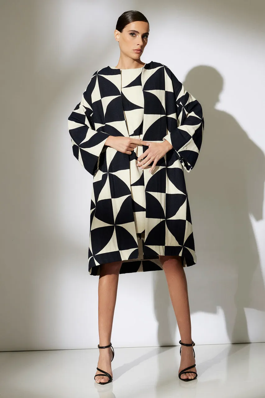 Geo Mod Jacquard Coat