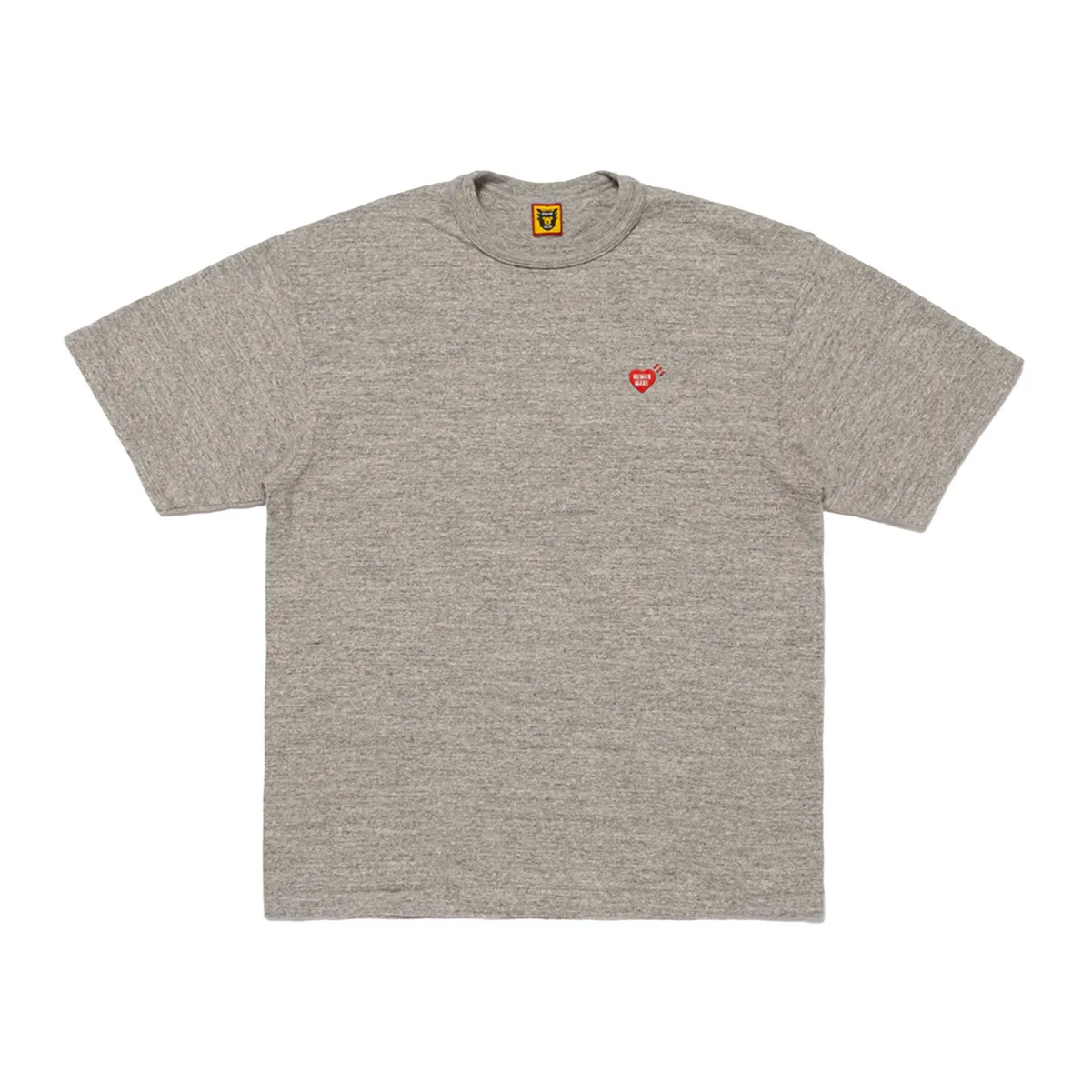 Human Made Heart Badge Slogan Tee Grey