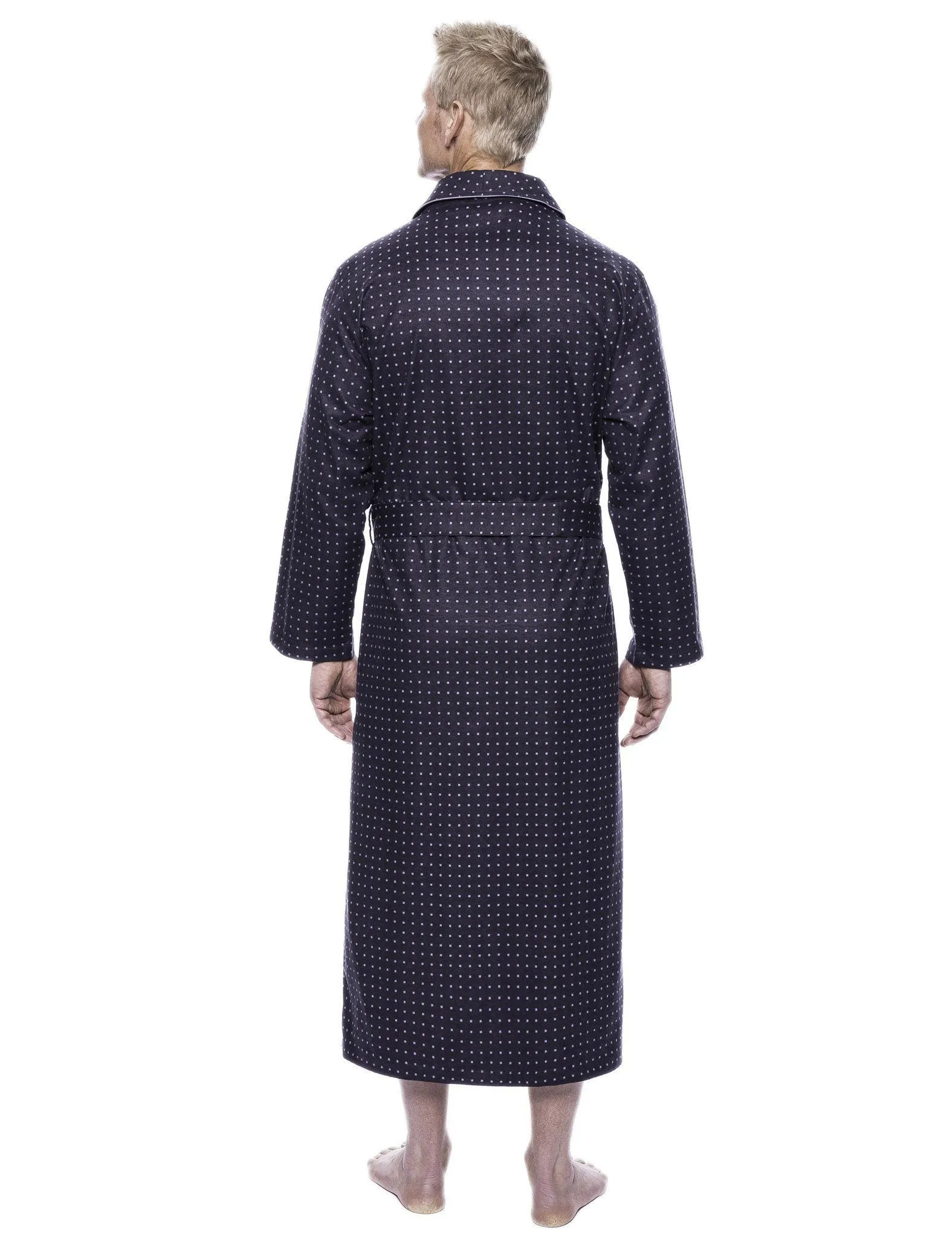 Men's 100% Cotton Thick Flannel Long Robe