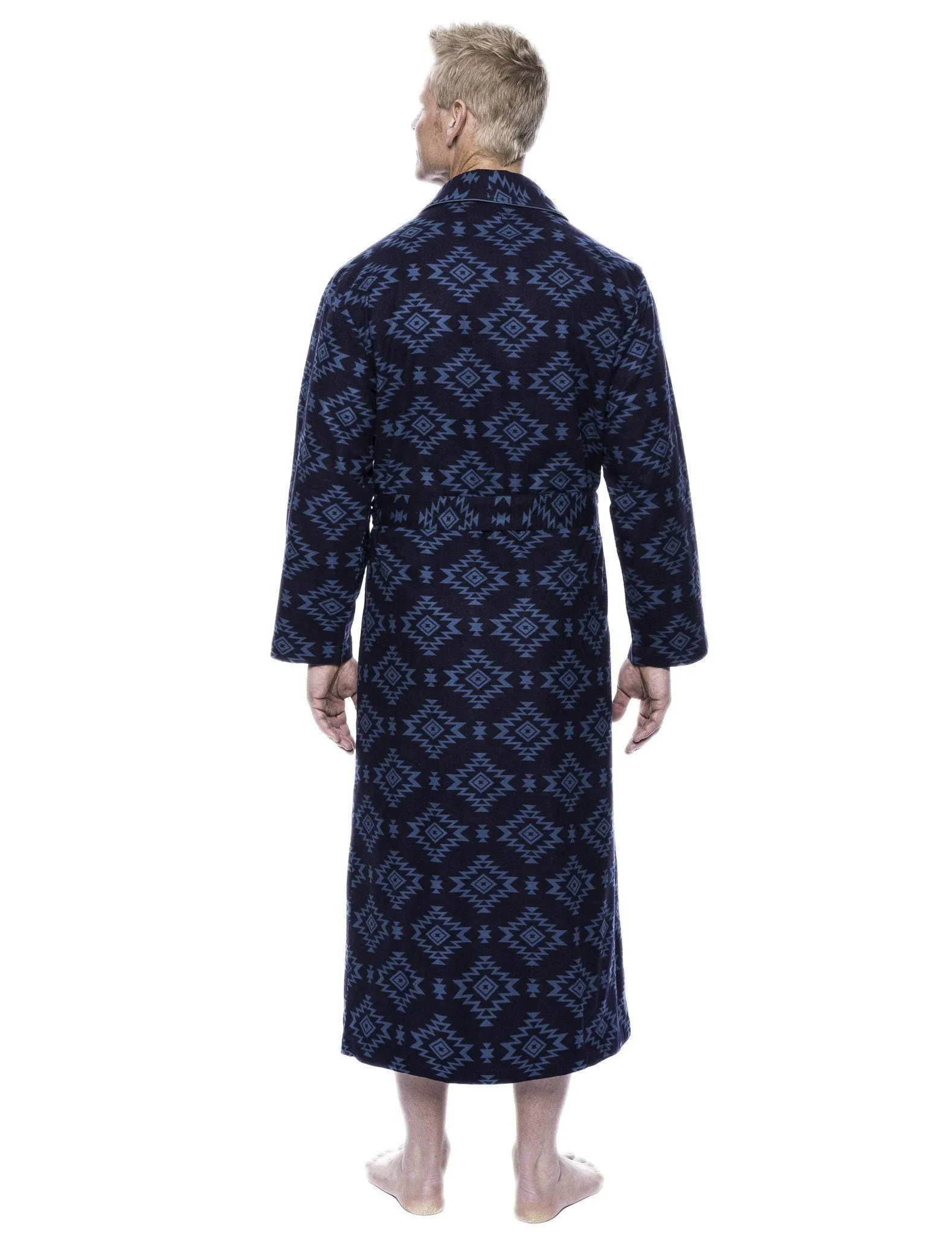 Men's 100% Cotton Thick Flannel Long Robe