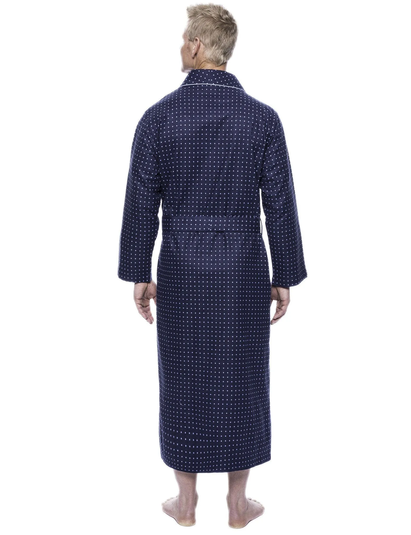 Men's 100% Cotton Thick Flannel Long Robe