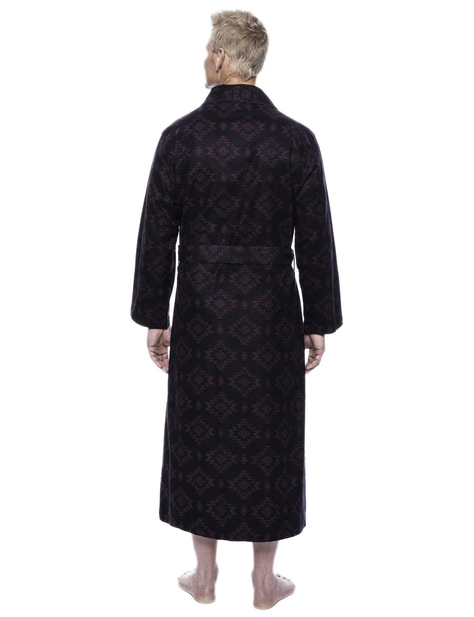 Men's 100% Cotton Thick Flannel Long Robe