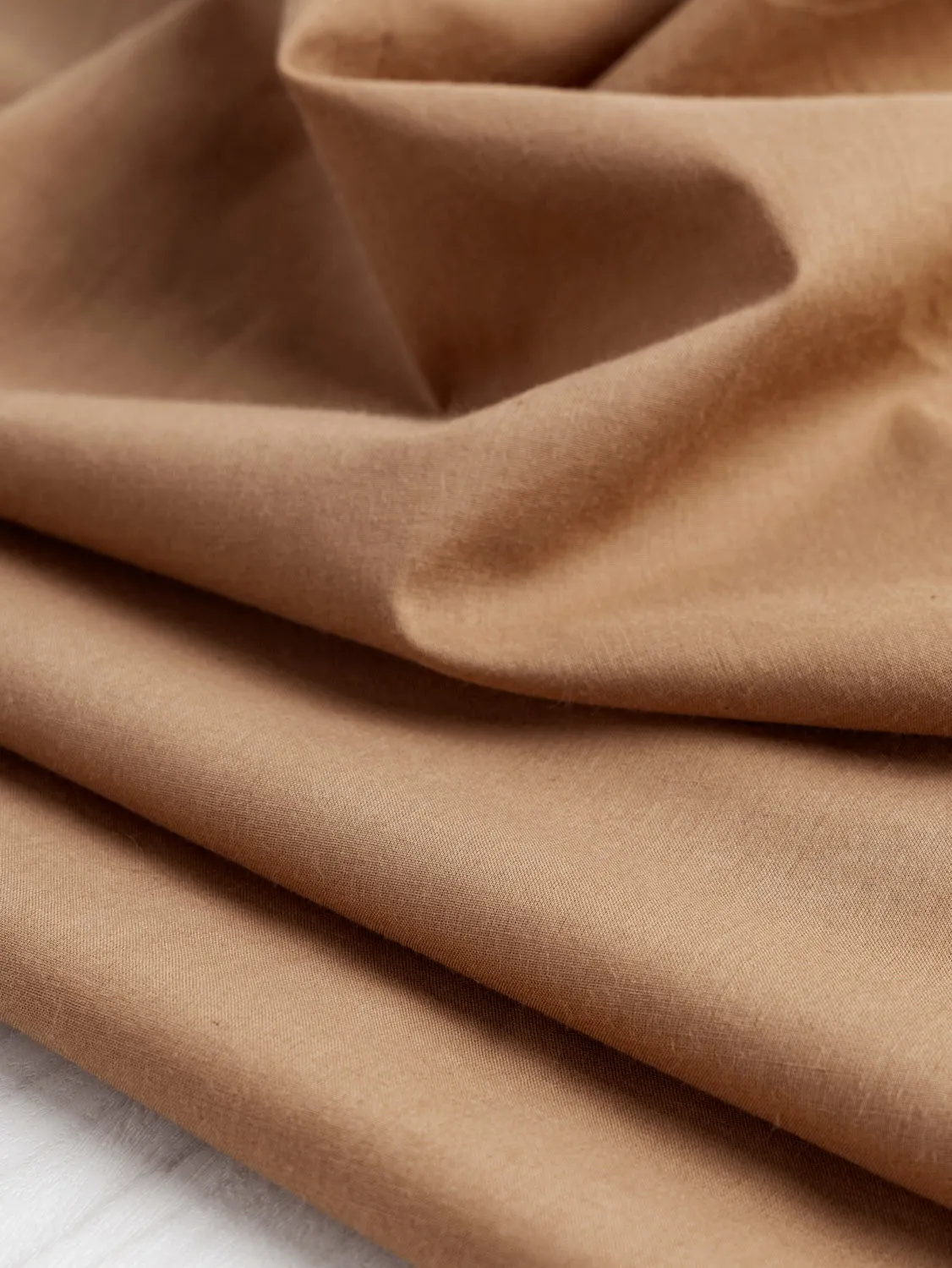 Naturally Dyed Organic Cotton Batiste - Caramel