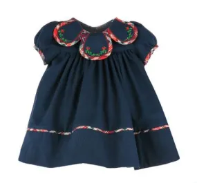 Noel Plaid Petal Navy Float Dress - Select Size