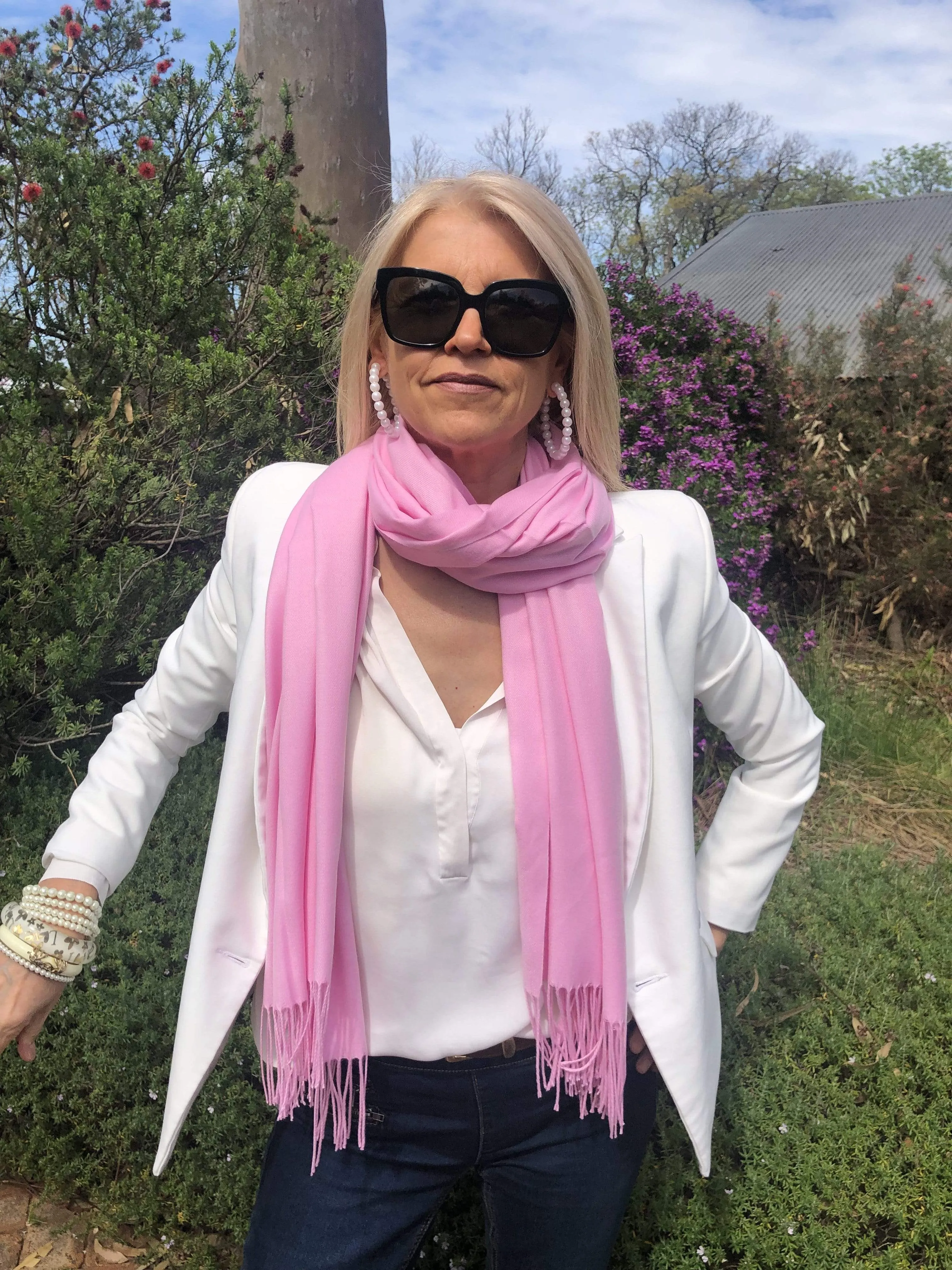 Pashmina Shawl - Romantic Pink Scarf