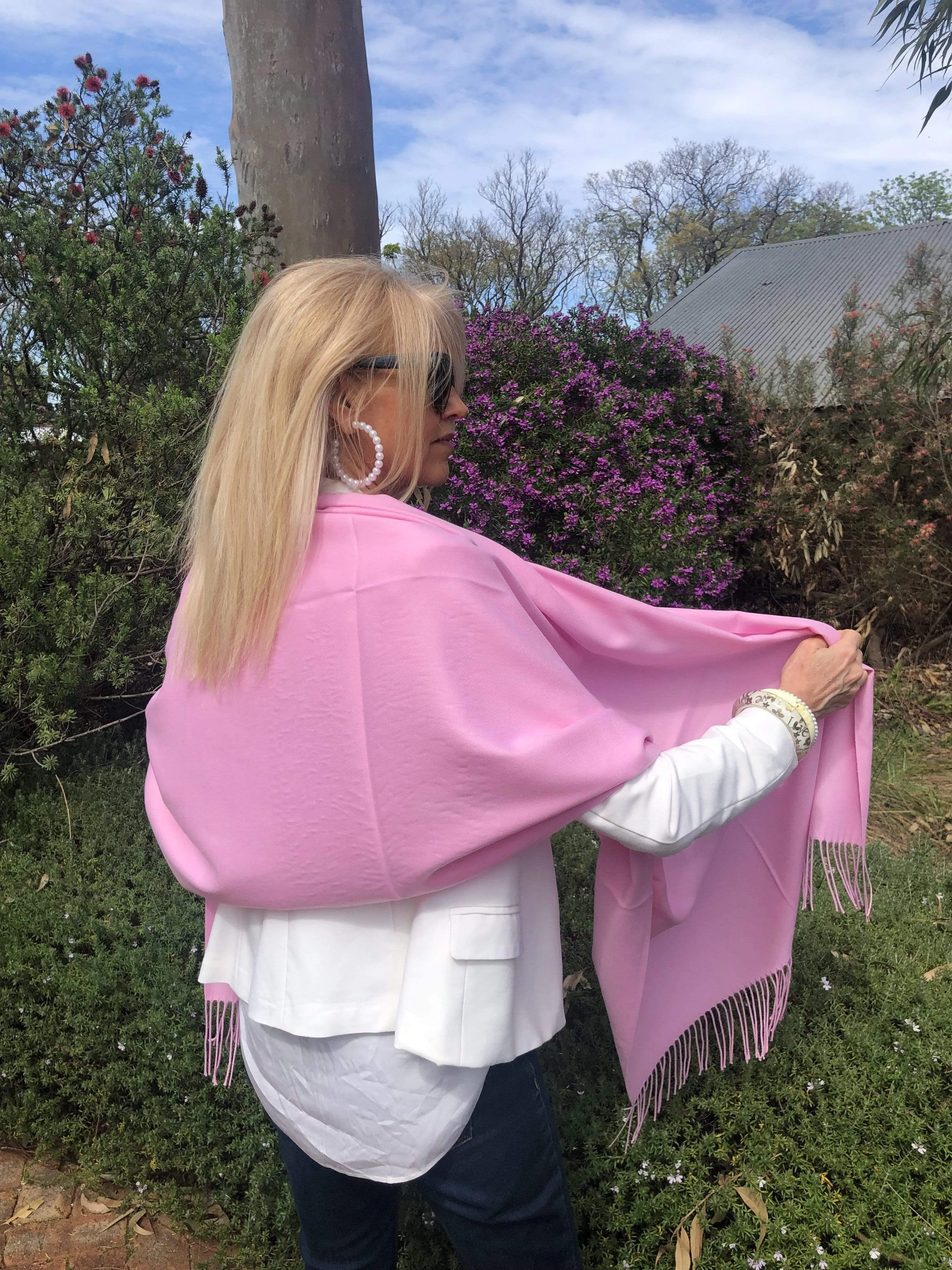 Pashmina Shawl - Romantic Pink Scarf