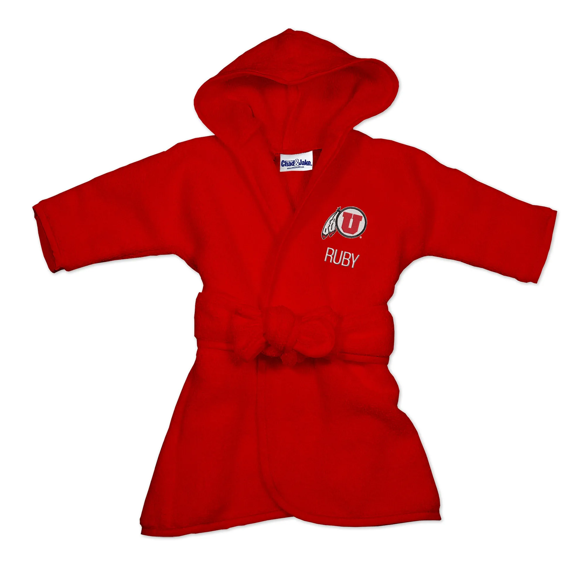 Personalized Utah Utes Circle and Feather Robe