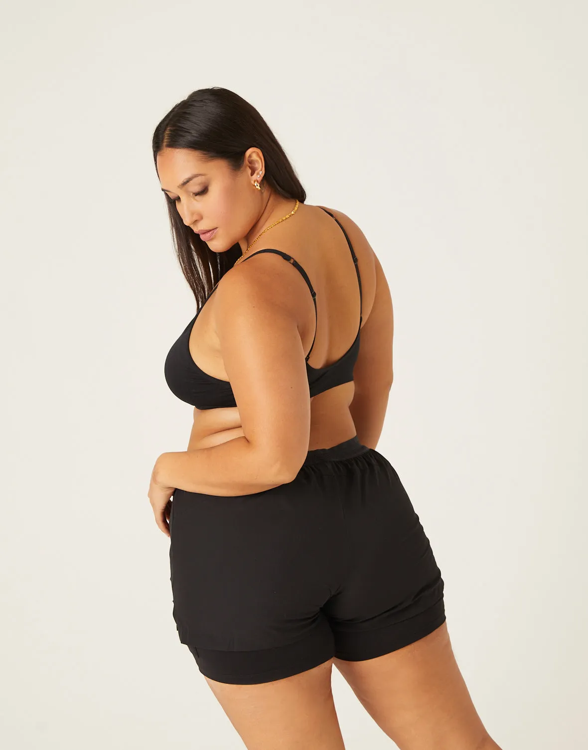 Plus Size Lined Athletic Shorts