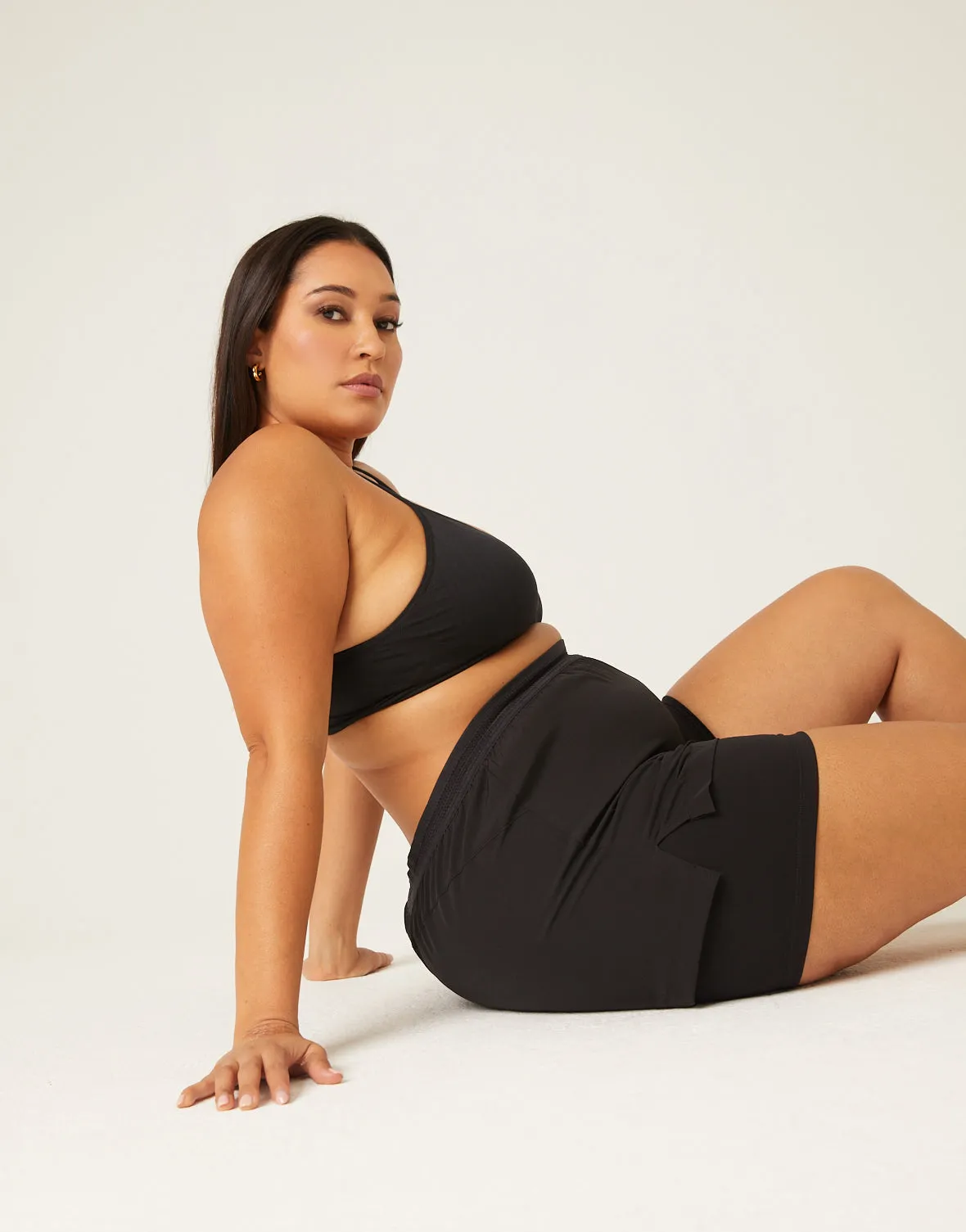 Plus Size Lined Athletic Shorts