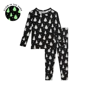 Posh Peanut Basic Long Sleeve Pajamas - Ghostly (Glow in the Dark)