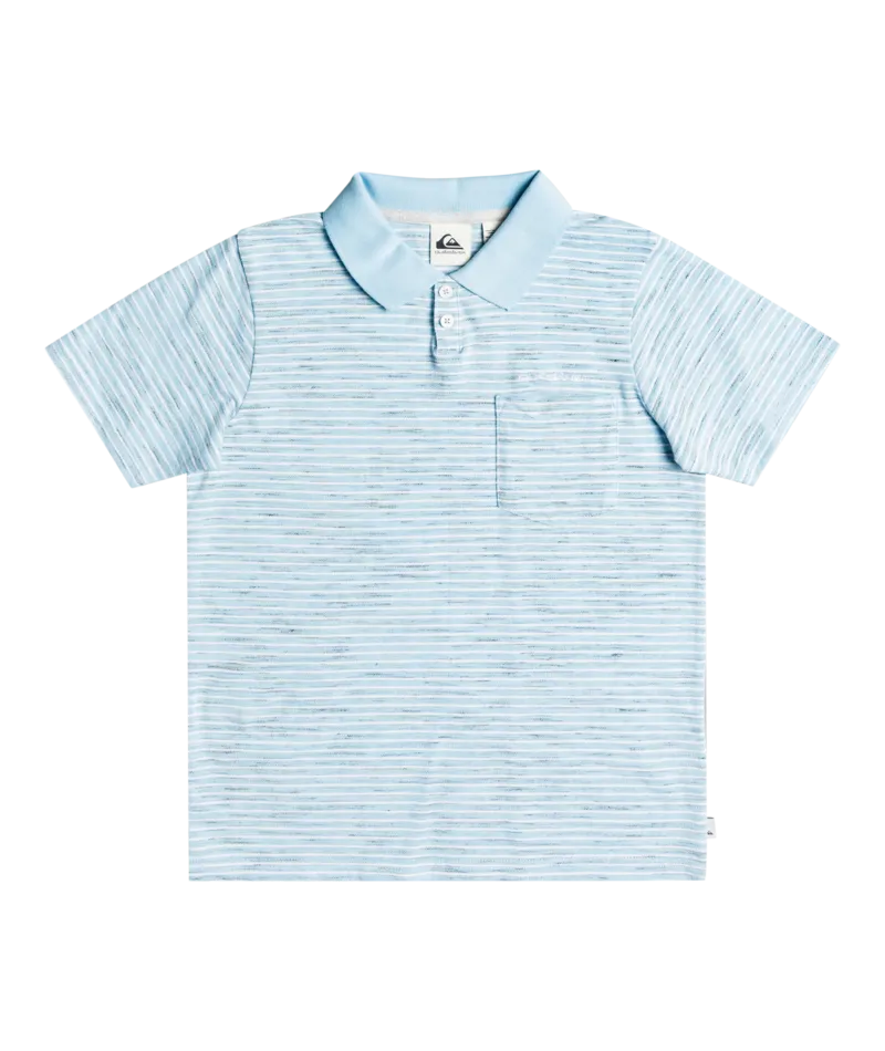 Quiksilver New Youth Polo Shirt-Airy Blue Heather