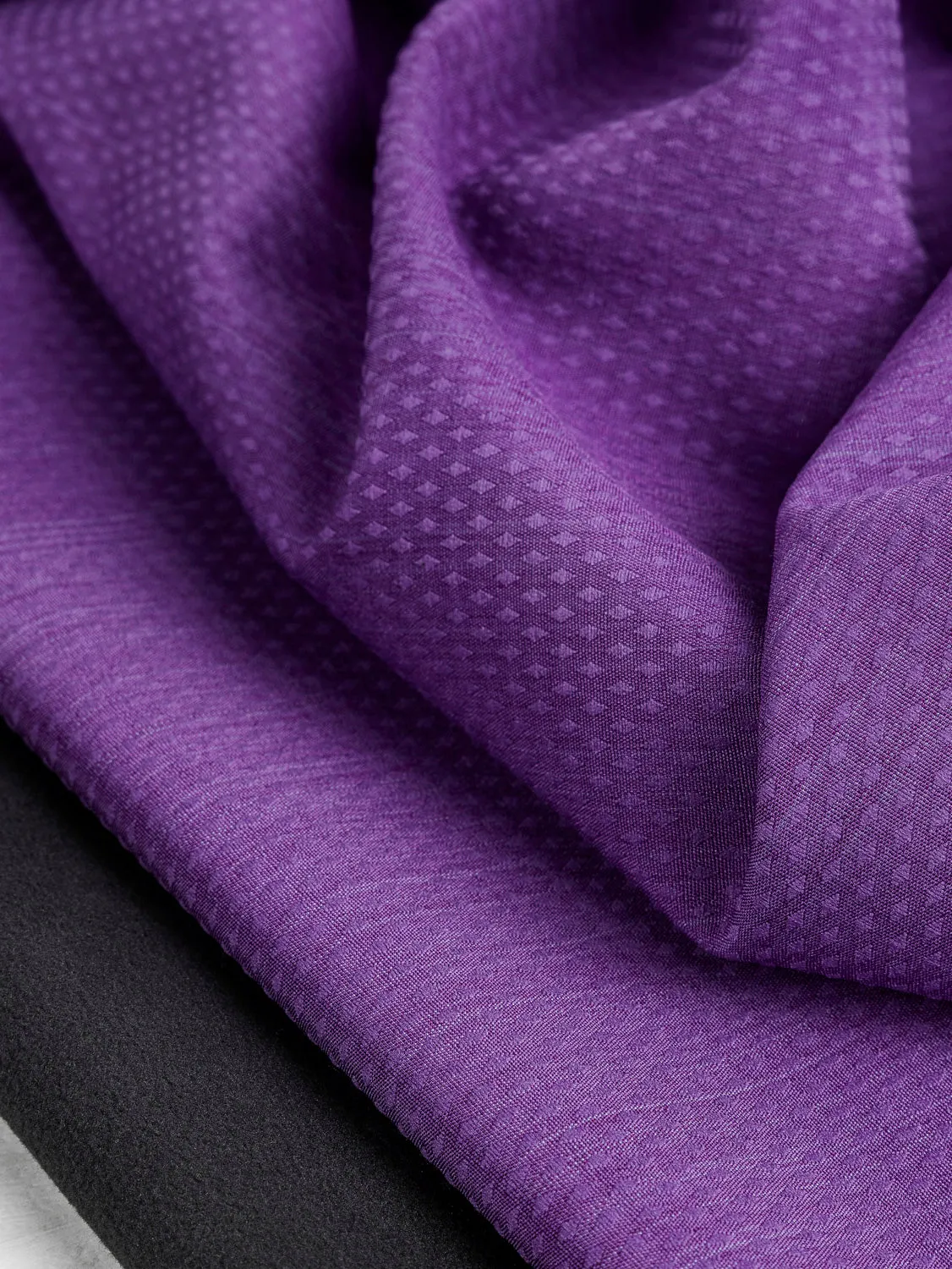 Recycled Fleeceback Softshell Deadstock - Purple - Swatch