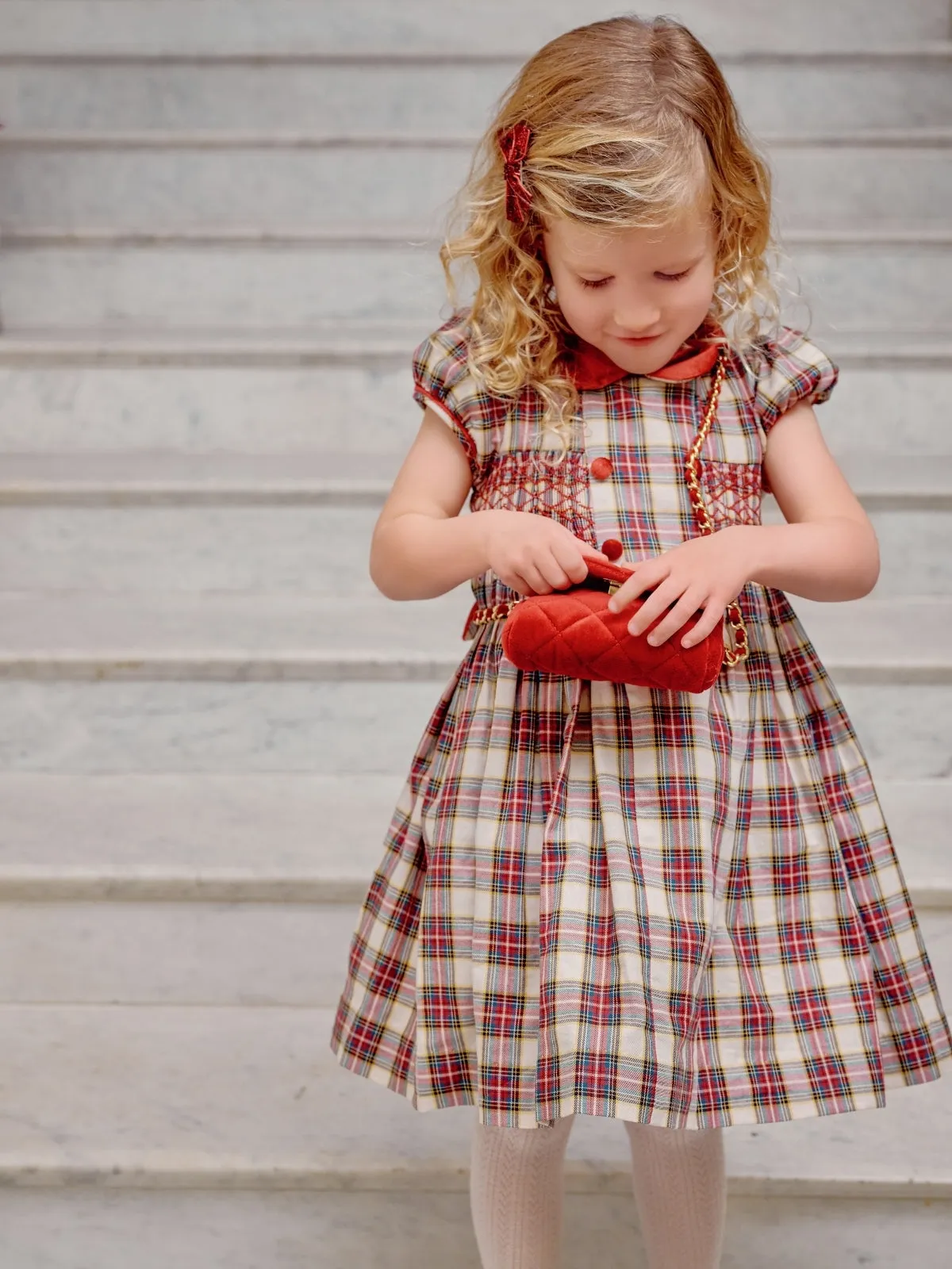 Risette Tartan Smocked Dress