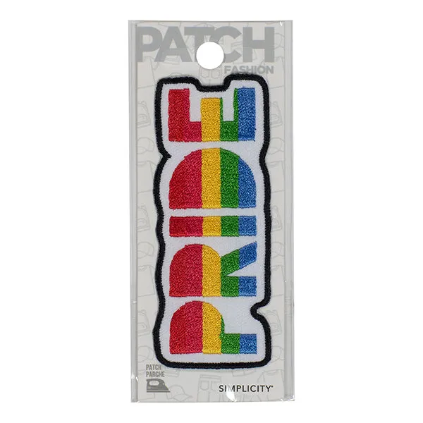 Simplicity Iron on Applique, Pride Rainbow- 96x38mm