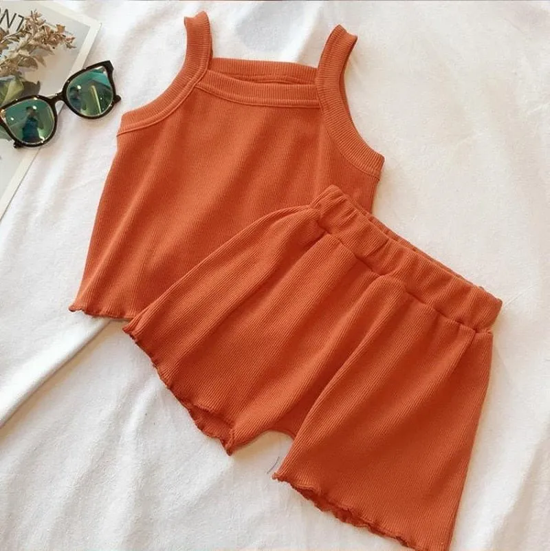 Spaghetti Strap Vest & Flowy Shorts Set