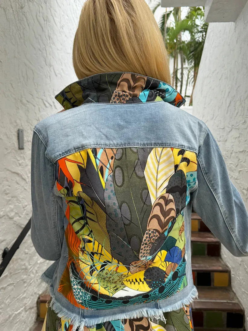 Stacy Bradley Design The Light Denim Jacket / Orange Feather