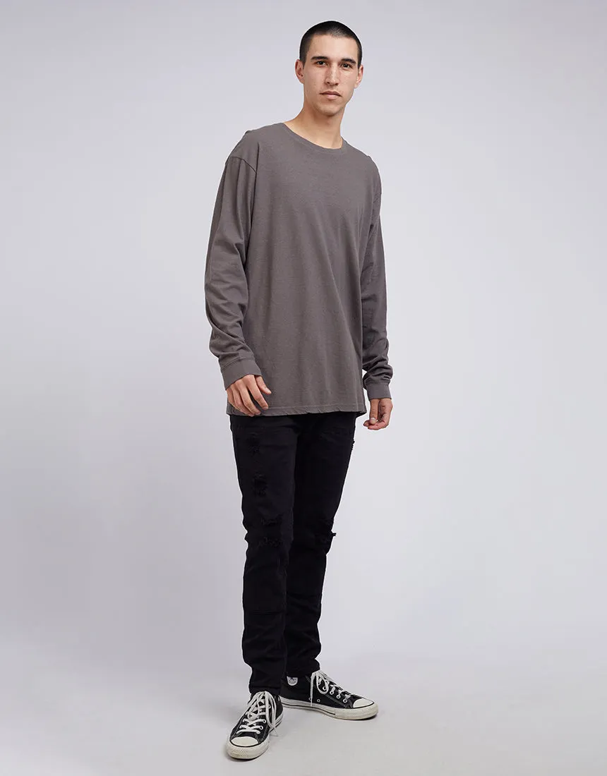 Standard Fit Linen Long Sleeve Coal