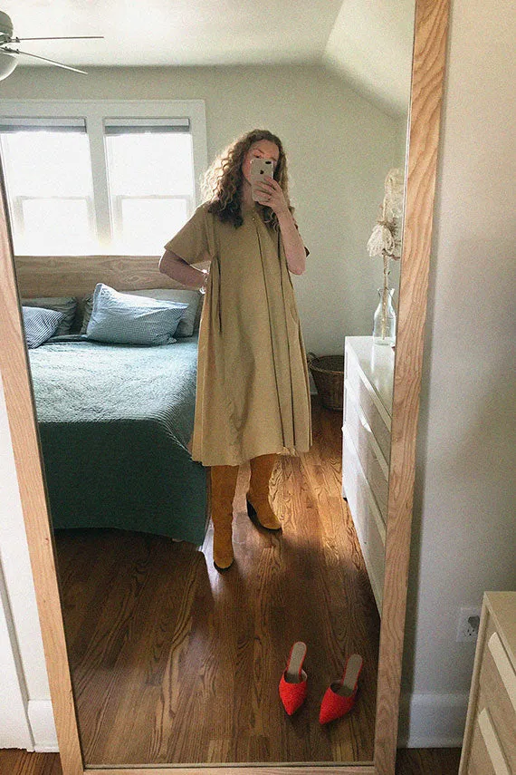 Tan Petal Dress