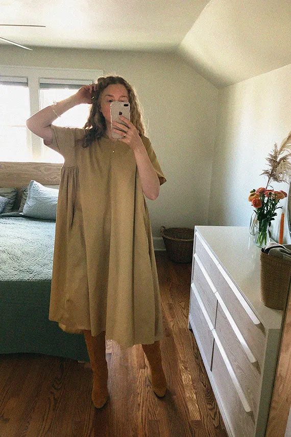 Tan Petal Dress