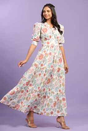 Winsome White Cotton Maxi Dress