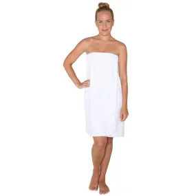 Womens Adjustable Velcro Closure on Chest Turkish Cotton Shower Bath Wrap