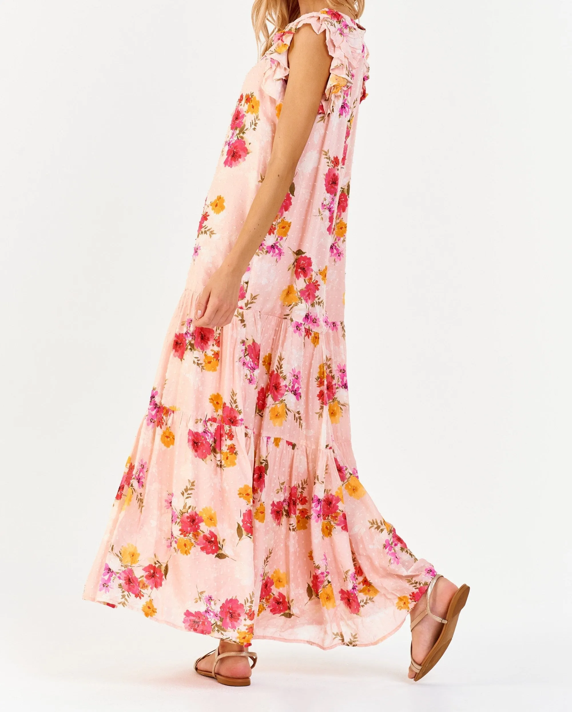 ZARA FRONT SLIT DRESS SWEET GARDEN