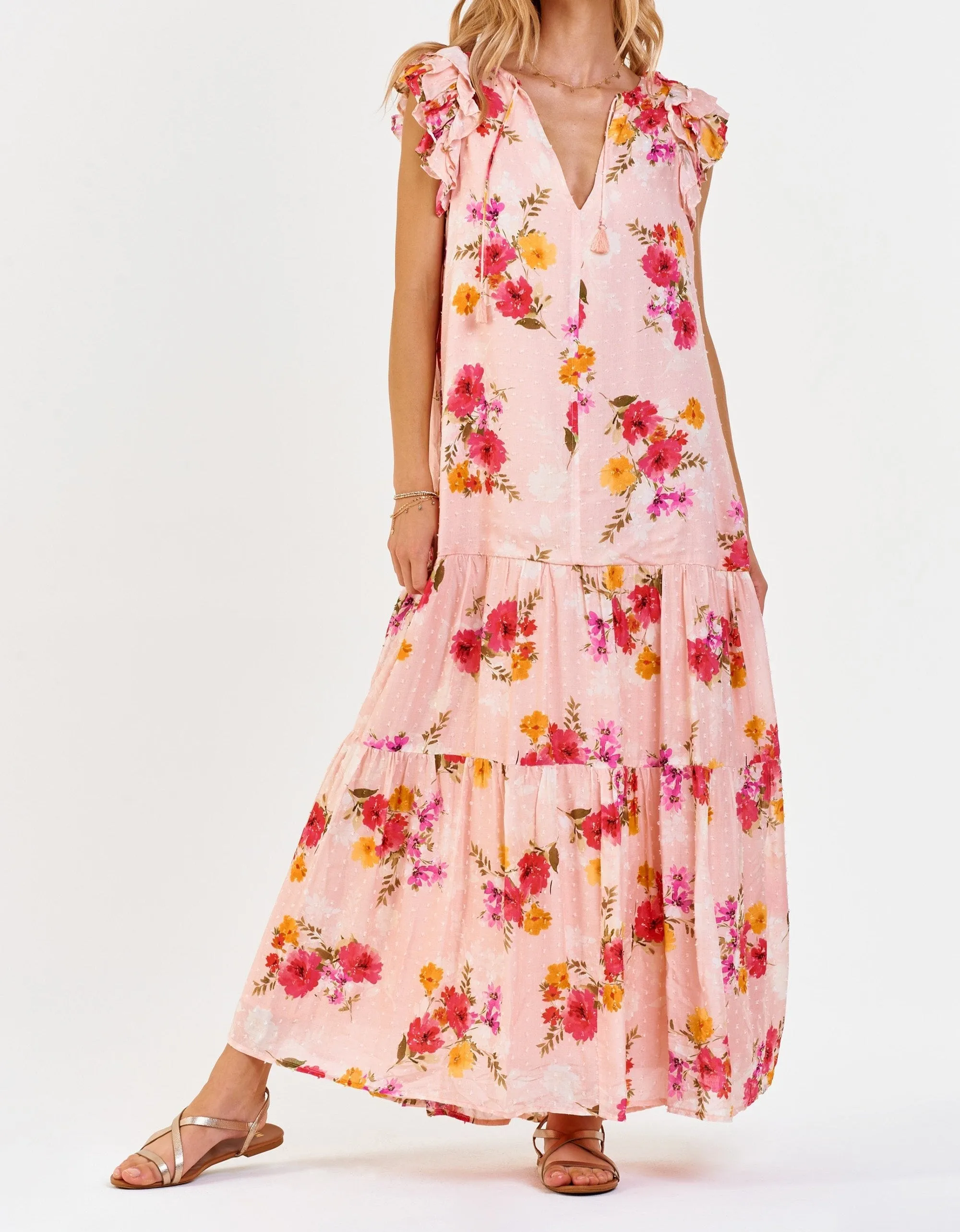 ZARA FRONT SLIT DRESS SWEET GARDEN