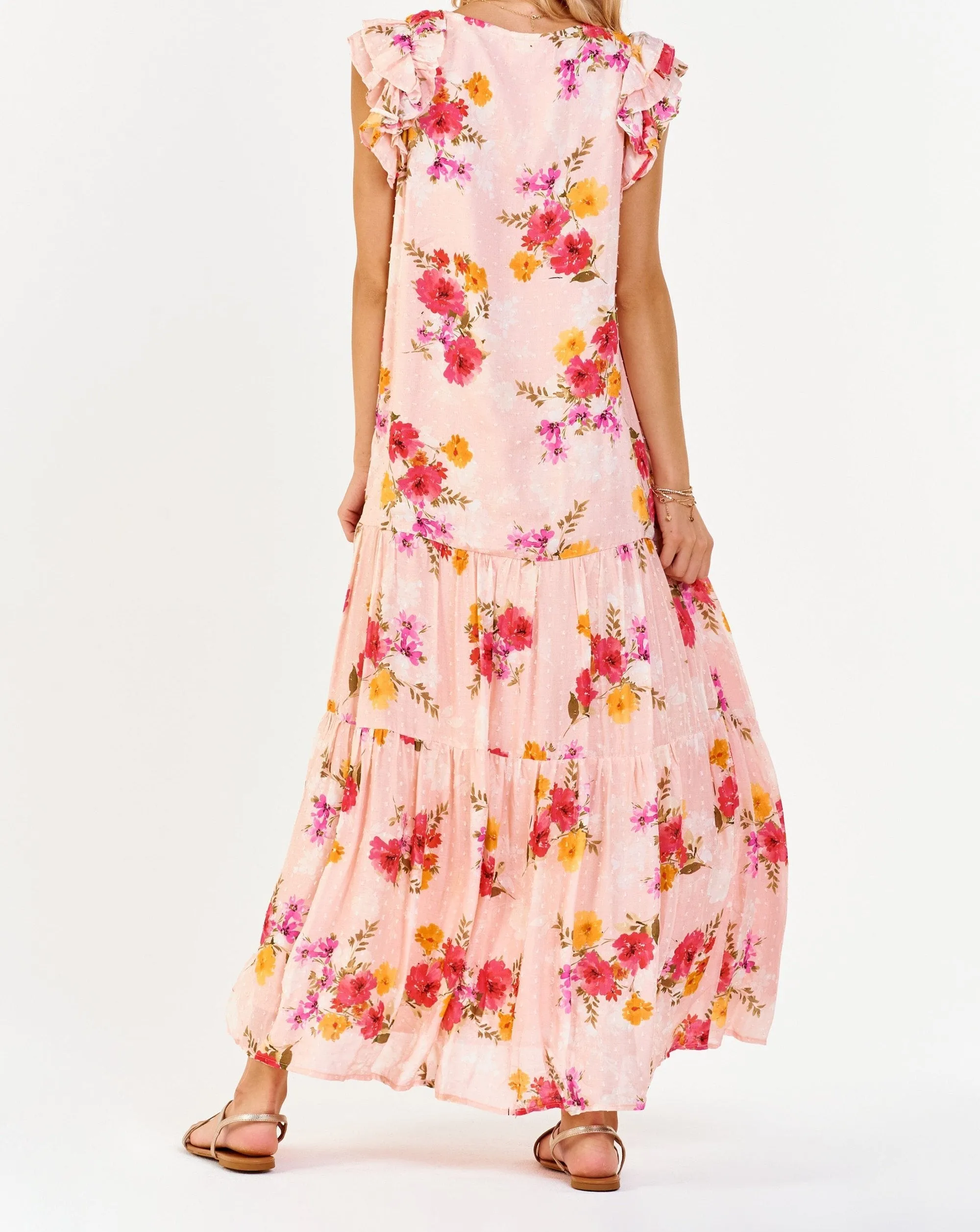 ZARA FRONT SLIT DRESS SWEET GARDEN